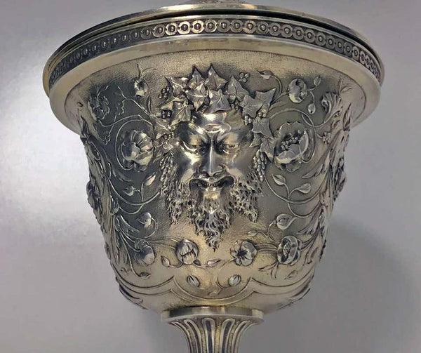 English Silver Gilt Large Goblet London, 1879, Crichton