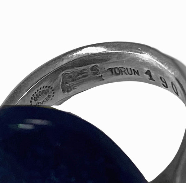 Georg Jensen Torun Bulow-Hube Sodalite Ring C.1970