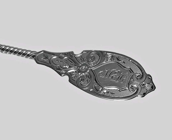 William Gale American Sterling Silver Crumber Scoop Slice, C.1860