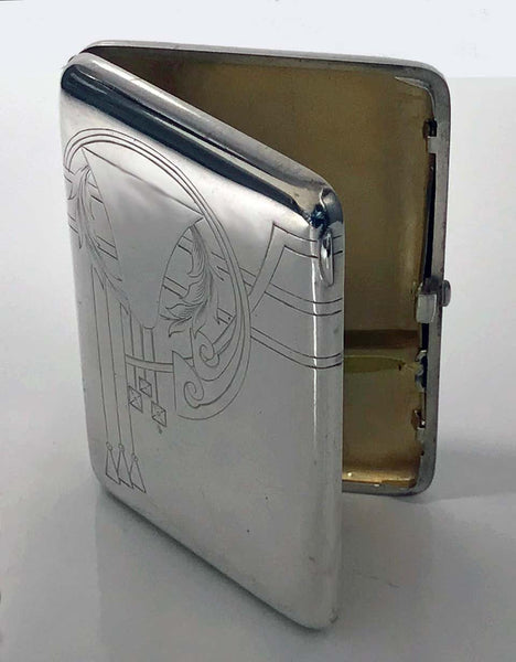 Russian Silver Cigarette Case, 1908-1926, Feodosii Ivanovich Pekin, Moscow