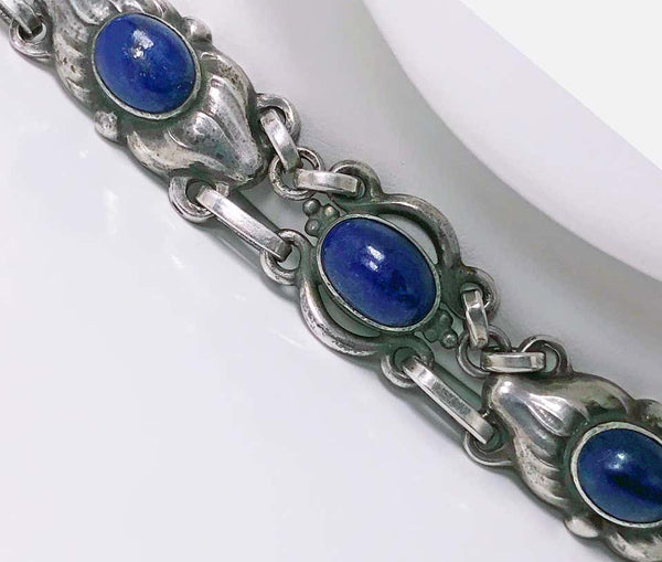 Georg Jensen Lapis and Sterling Silver Necklace, circa 1930