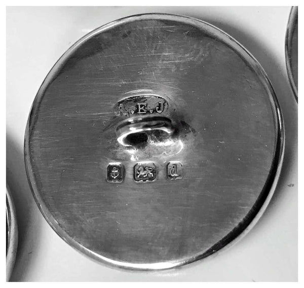 Rare A E Jones Set Silver Ruskin Buttons, Birmingham, 1903
