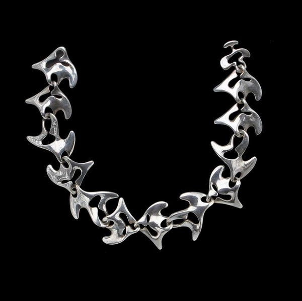 Georg Jensen Sterling Silver Necklace Koppel Amoeba #89