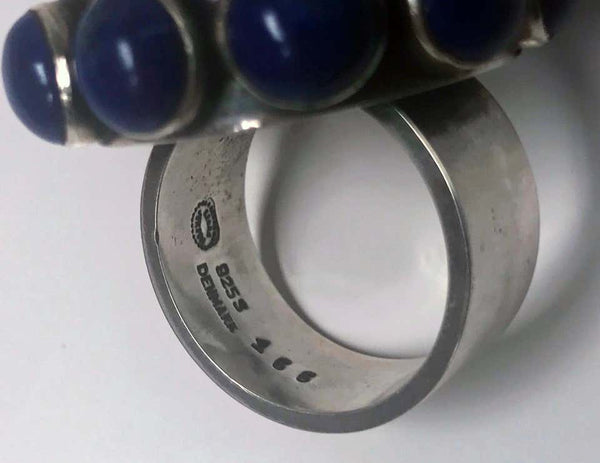 Georg Jensen Astrid Fog Lapis Modernist Ring, 1971