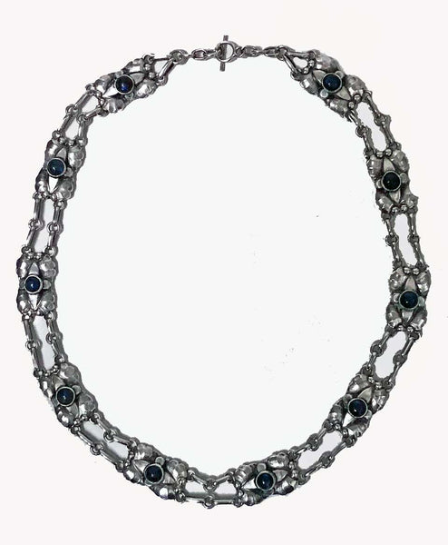 Georg Jensen Silver Labradorite Necklace circa 1915-1930 No 2