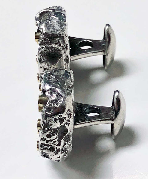 Walter Schluep Gold and Sterling Cufflinks, circa 1960