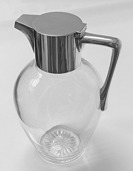 Christopher Dresser Silver Glass Claret Jug London 1897 Heath and Middleton