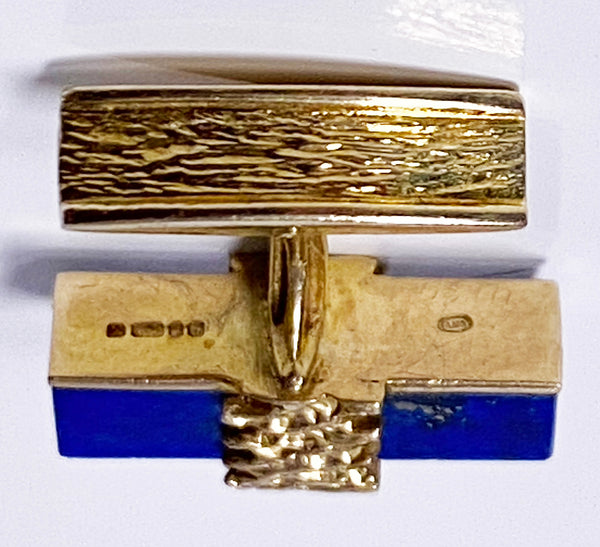 1970's Lapis Gold Cufflinks