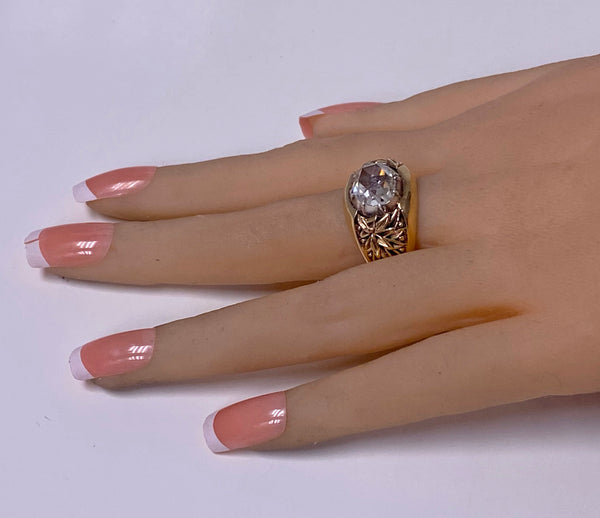 Antique Gold and Rose cut Diamond Ring C.1930