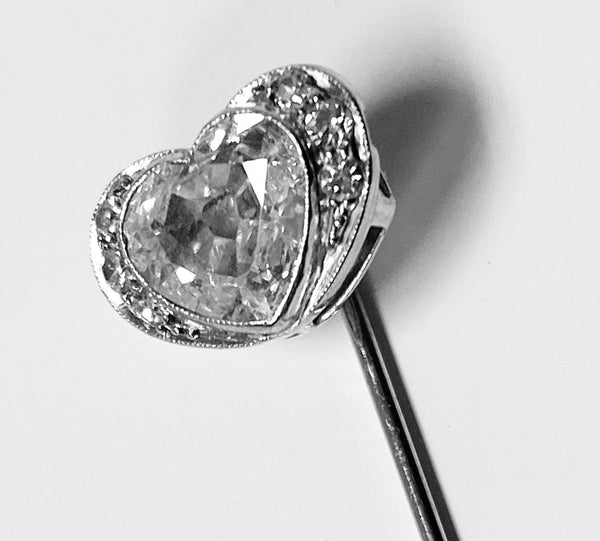 Antique Diamond Platinum Stickpin C.1920