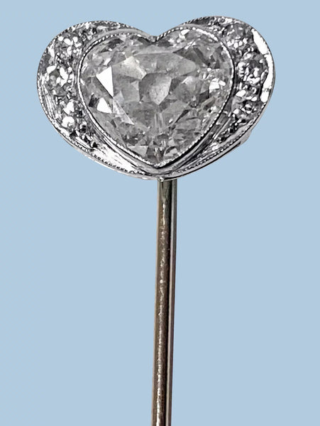 Antique Diamond Platinum Stickpin C.1920