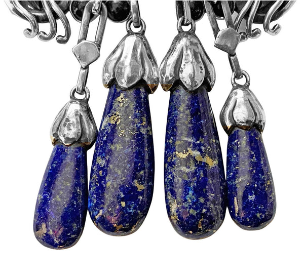 Georg Jensen Sterling Silver Lapis Lazuli Master Brooch  C.1930 SOLD