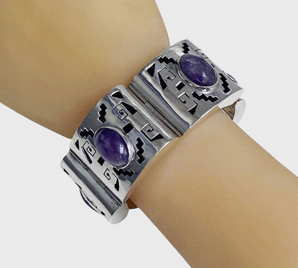 1940’s Mexican Amethyst Sterling Bracelet