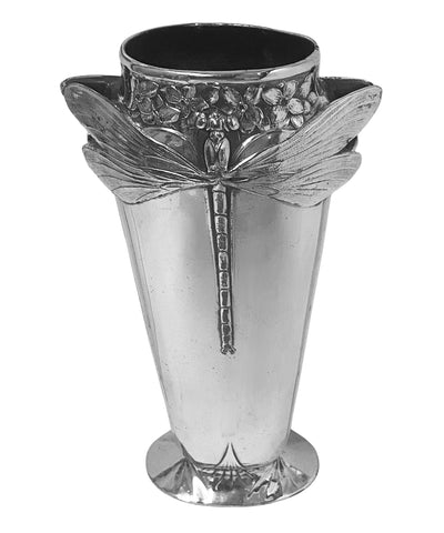 Antique Art Nouveau Christofle Dragonfly Vase, France C.1900