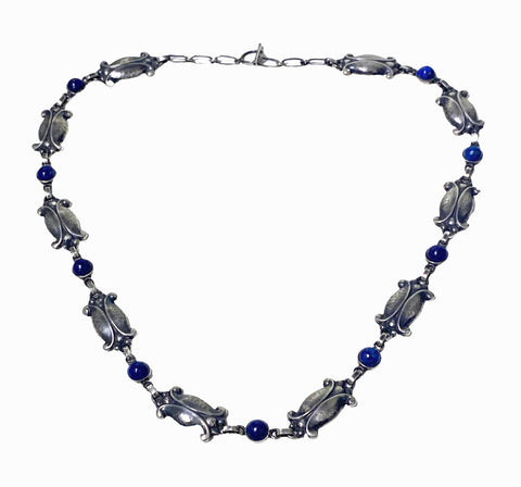 Georg Jensen Lapis Sterling Necklace No.15