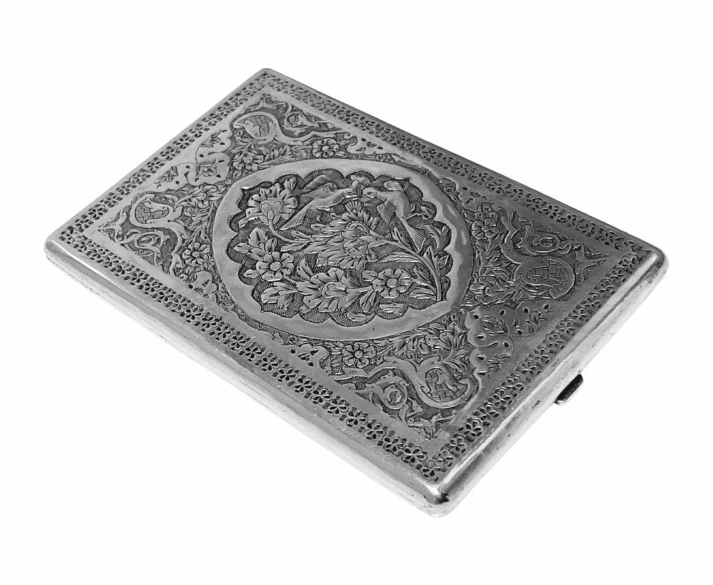 solid silver cigarette case Antique Persian solid silver cigarette case C.1900 – Louis Wine Antiques solid silver cigarette case Antique Persian solid silver cigarette case C.1900 – Louis Wine Antiques