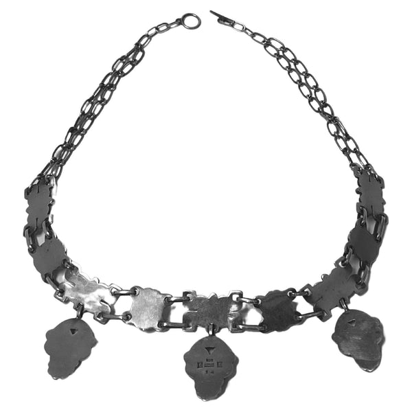 Georg Jensen rare design Silver Coral Necklace C. 1933, design No. 14