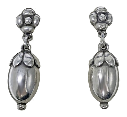 Georg Jensen Sterling Acorn Earrings # 4 Design