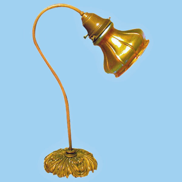 Quezal Glass Desk Lamp, circa 1910