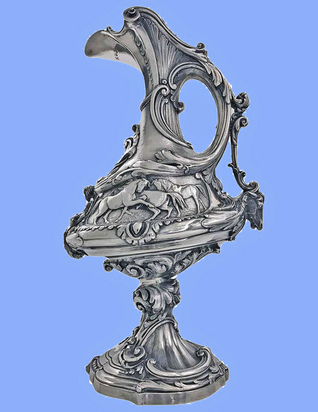 Antique Silver Equine Wine Ewer Jug, Edward & John Barnard, London 1864 SOLD