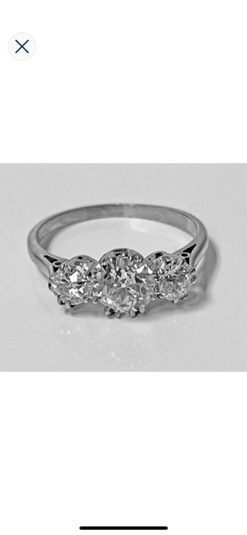 Antique Platinum Diamond Ring, circa 1920